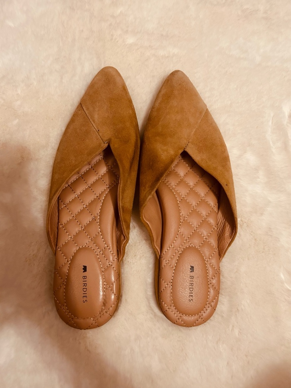 Birdies The Swan suede mules in the Golden Oak color Size 7 - Picture 2 of 14